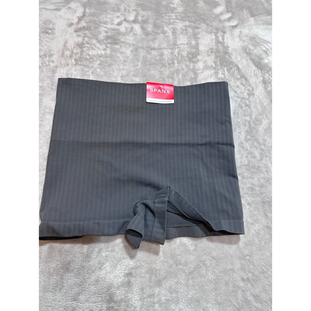 SPANX Shapewear Shorts Womens Size Large Charcoal Gray EcoCare Seamless Boyshort